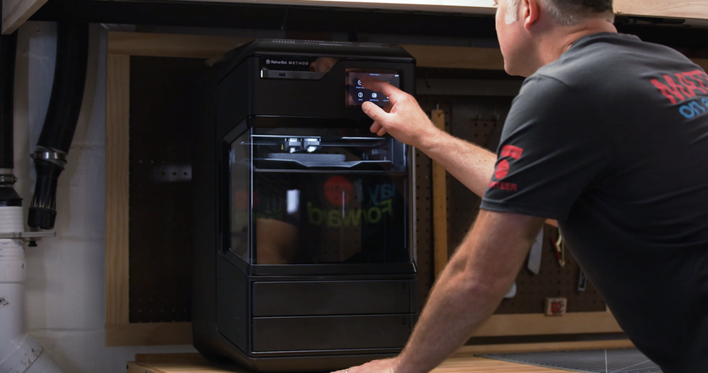 Image of Mattel Employee Using the MakerBot METHOD 3D Printer for prototyping